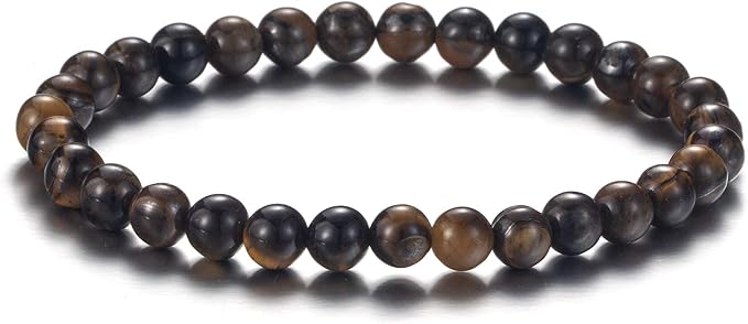 Softones 6MM Lava Rock Aromatherapy Anxiety Essential Oil Diffuser Beads Bracelet for Women Men,Friendship Couples Gifts Natural Stone Bracelets