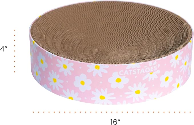 Catstages Scratch & Snuggle 2-in-1 Cat Scratcher & Lounger, Corrugated Cardboard Scratching Pad, Bowl-Shaped Design for Kittens & Indoor Cats up to 15 lbs, 16"
