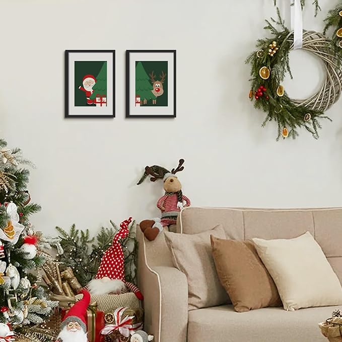 upsimples A4 Picture Frame, Gallery Wall Frames Set of 5, Black | Photo Frame Collage Wall Decor, 6x8 Picture Frame with Mat for Family, Baby, Hallway, Christmas