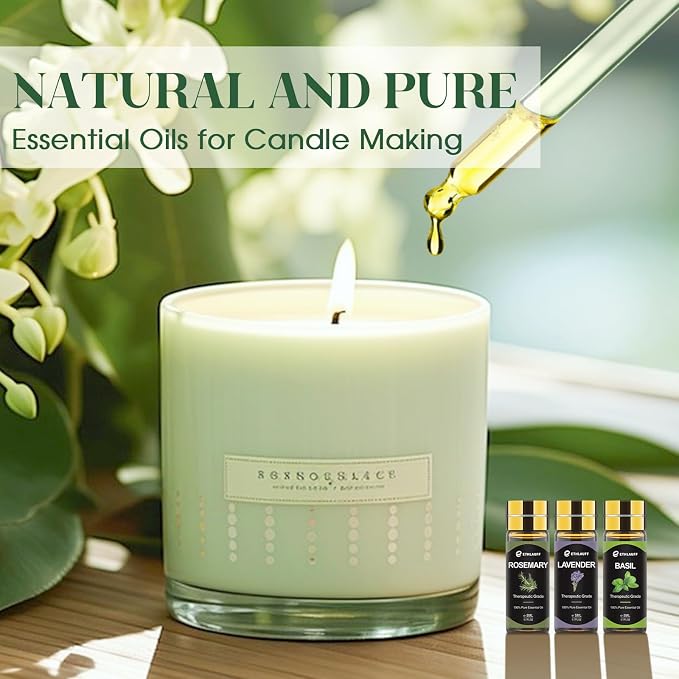 Essential Oils Set - 16x5ml Essential Oil for Diffusers for Home, Humidifier, Aromatherapy, Massage, Soap, Candle Making (0.17oz)