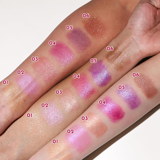 Erinde Glitter Shine Lipstick, Pearl Diamond Shimmery Creamy Lipcolor, Hydrating Glimmer Finish Lipsticks with Creamy Texture, Long Lasting High Pigmented Metallic Lip Stick Lip Stain,05 Mystic Purple