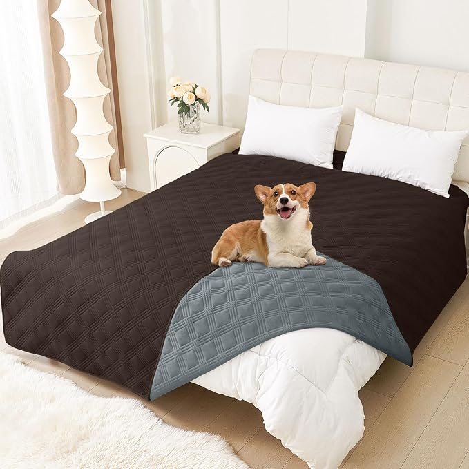 Waterproof Reversible Dog Blanket, Soft Couch Cover for Dogs Washable | Dual-Sided Waterproof Pet Bed Blanket, Resist Stains Spills & Pet Hair, Practical Furniture Protector For Pets, Size 82"x102"