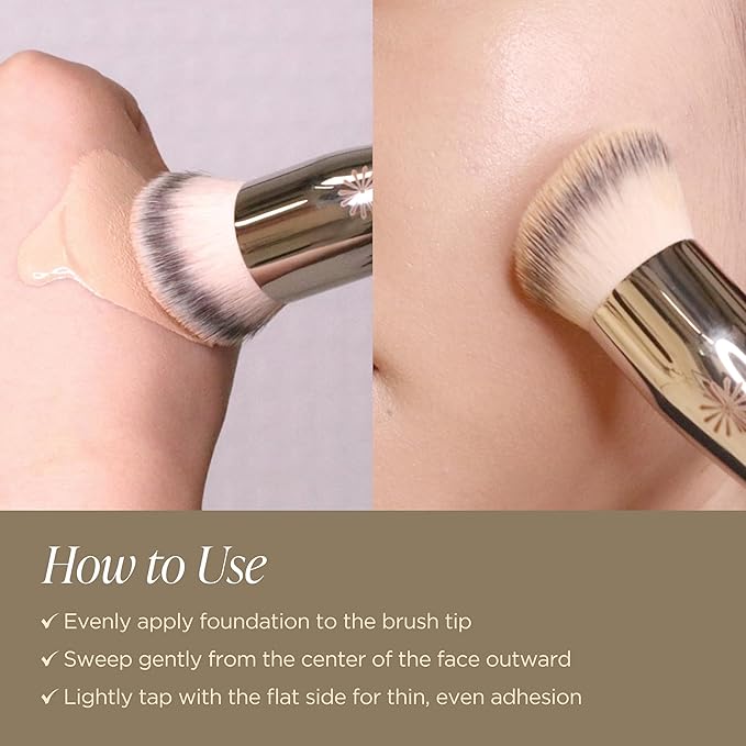 Piccasso Brush Korean Foundation Spatula – Professional Stainless Steel Makeup Tool for Thin, Seamless Foundation & Cream Blending (Rounded)