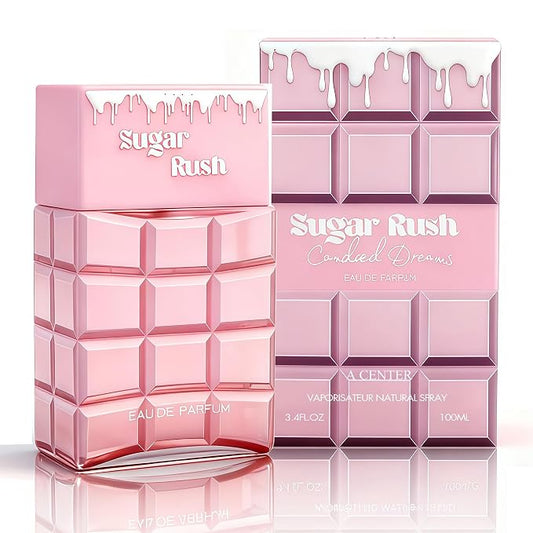 A CENTER Sugar Rush Candied Perfume for Women Long Lasting Fragrance Eau de Parfum Floral & Sweet Women's Perfume Daily Used 3.4 Fluid Ounce