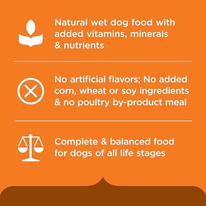 Nutrish Savory Lamb Stew Wet Dog Food, 8 oz. Tub (Pack of 8) (Rachael Ray) | Made with Carrots & Brown Rice, No Artificial Flavors, No Added Corn, Wheat or Soy Ingredients & No Poultry By-Product Meal