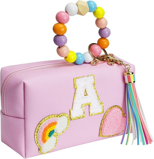Elilier Birthday Gifts for Kids 4 5 6 7 8 9 10 11 12 year Old, Girl gifts Skin Care, Letter Pouch Cosmetic Toiletry Bag, Personalized Gift for Girl, Gift Bags
