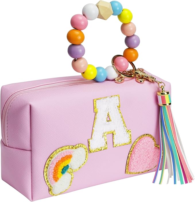 Elilier Birthday Gifts for Kids 4 5 6 7 8 9 10 11 12 year Old, Girl gifts Skin Care, Letter Pouch Cosmetic Toiletry Bag, Personalized Gift for Girl, Gift Bags
