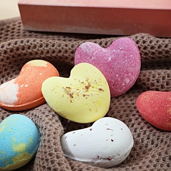 LADO PETRA Bath Bombs Gift Set for Christmas, 9 x 1.41 Oz/ 40g. Essential Oil Spa Bomb Fizzies, Relaxation, Moisturizing and Fun for Women, Wife, Mom, Girls, Teens, Daughter and Her