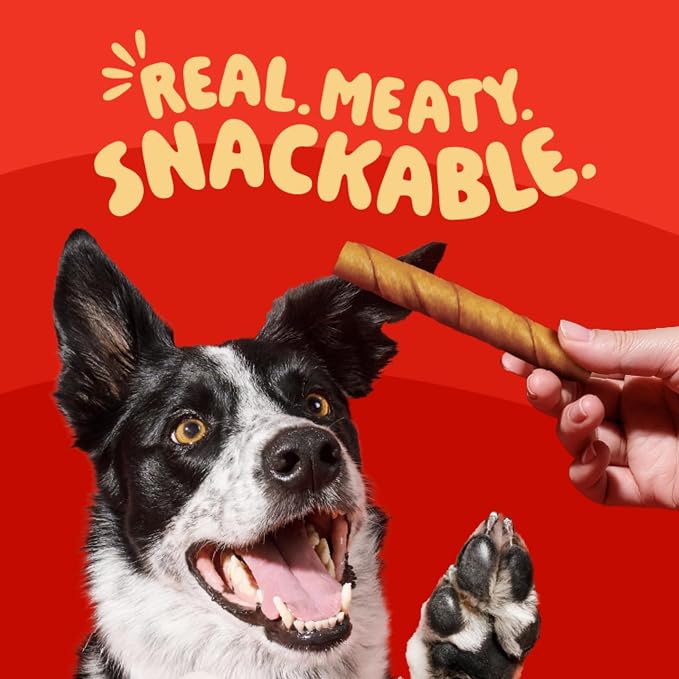 Hartz Oinkies Natural Smoked Pig Skin Twist Dog Treat Chews - 20 Pack
