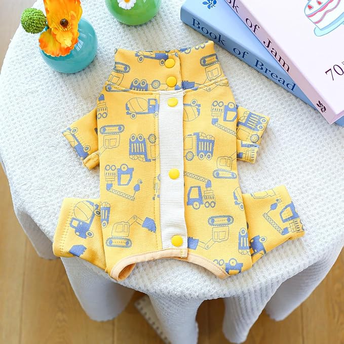 Dog Stylish Overalls Comfortable Puppy One Piece Outfits Summer Bib Overalls for Small Dogs Cute Pet Jumpsuit Onesie Chihuahua Yorkies Birthday Holiday Clothes Costume