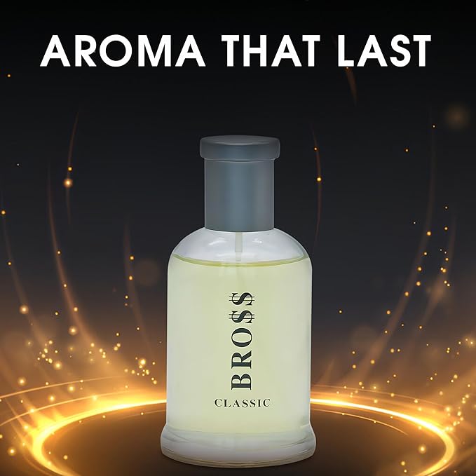 AFLUXE Men's Cologne Bross Classic Timeless & Refined Scent Perfume for Men Elegant Long Lasting Fragrance 3.4Fl Oz for Daily Used