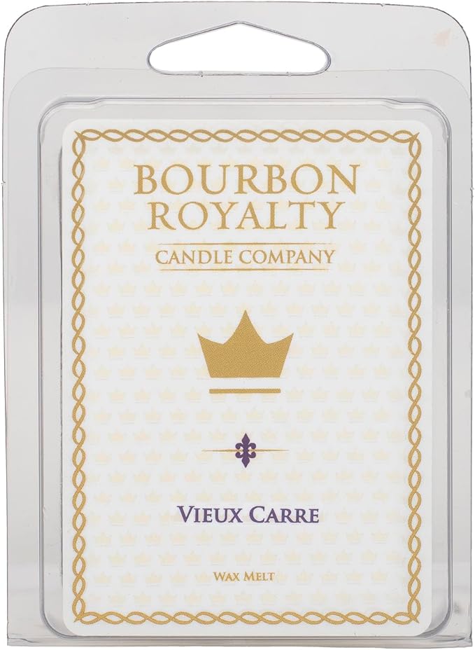 Bourbon Royalty Luxuriously Scented 2 Ounce Wax Mixer Wax Melt Cubes for Tart Burner, Vieux Carre, White