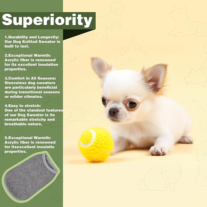 Cozy and Functional Dog Shirts for Small Puppies: Stretchable Green Attire with Easy-On Design, Ideal for Chihuahuas and Yorkies - Enhance Comfort and Playfulness on Chill Days X-Large