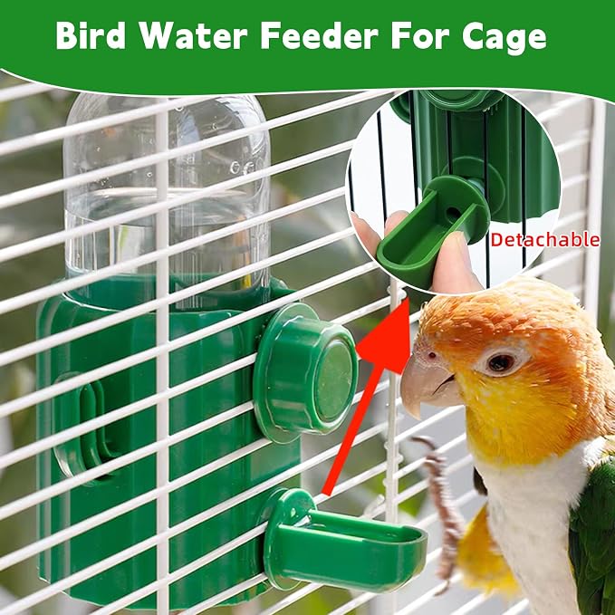 3Pcs Bird Water Dispenser Bird Cage Feeder Accessories for Parakeet