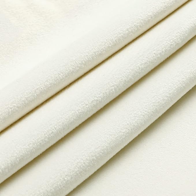 NiNi ALL Cream White Velvet Throw Pillow Covers 24x24 Pack of 2 Decorative | Soft Solid Boho Cushion Squar Pillow Cases for Chair Sofa Bedroom Farmhouse Living room Modern Luxury Home Decor Christmas