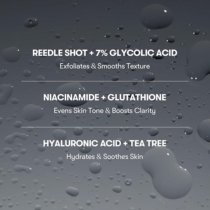 VT COSMETICS 7% Glycolic Acid Reedle Shot Head-to-Toe Mist with Niacinamide, Exfoliating Spray for Bumpy & Strawberry Skin, Dark Spots, Skin Texture, Keratosis Pilaris, Korean Skincare (4.05 fl oz)