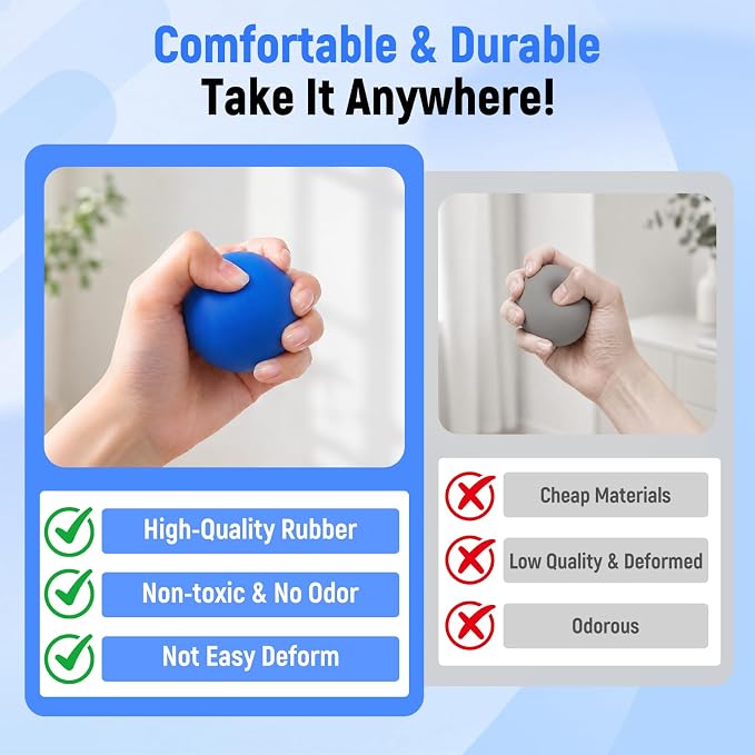 Massage Ball Lacrosse Ball for Myofascial Release, Massage Deep Tissue for Back, Neck, Foot Trigger Point Therapy, Full Body Muscle Knots, Relieving Muscle Pain (Blue)