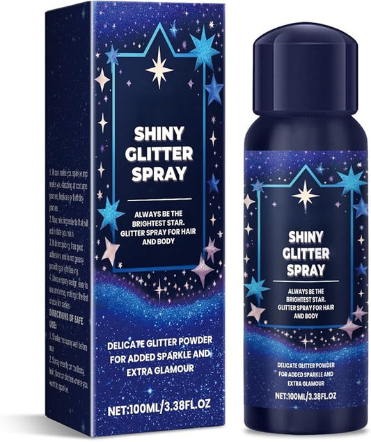 Hair、Body Glitter Prom Festival Carnival Flash Spray Glistening Mist - for All Hair Types, Instantly Adds Shine