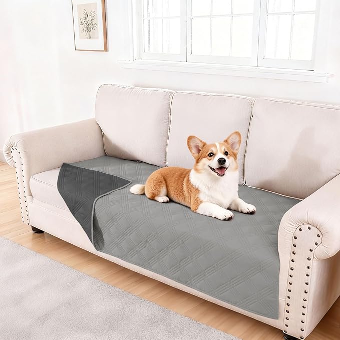 Waterproof Reversible Dog Blanket, Soft Couch Cover for Dogs Washable | Dual-Sided Waterproof Pet Bed Blanket, Resist Stains Spills & Pet Hair, Practical Furniture Protector For Pets, Size 40"x80"