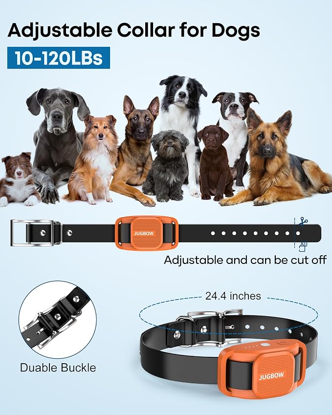 Dog Training Collar - 4200FT Remote Dog Collar for Small Medium Large Dogs, LED Light Electric Collar with Beep/Safe Static/Vibration Modes, IPX8 Waterproof Rechargeable Ecollar(Orange)