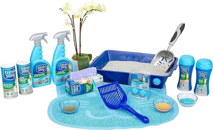 Fresh Step Cat Litter Crystals Deodorizer, Non Toxic Odor Neutralizing Crystals for Litter Boxes that Help Control Smells and Keep Home Areas Fresh, Fresh Scent, 15 Ounce | Non-toxic crystals neutralize odor at the source in any litter box, keeps home ...