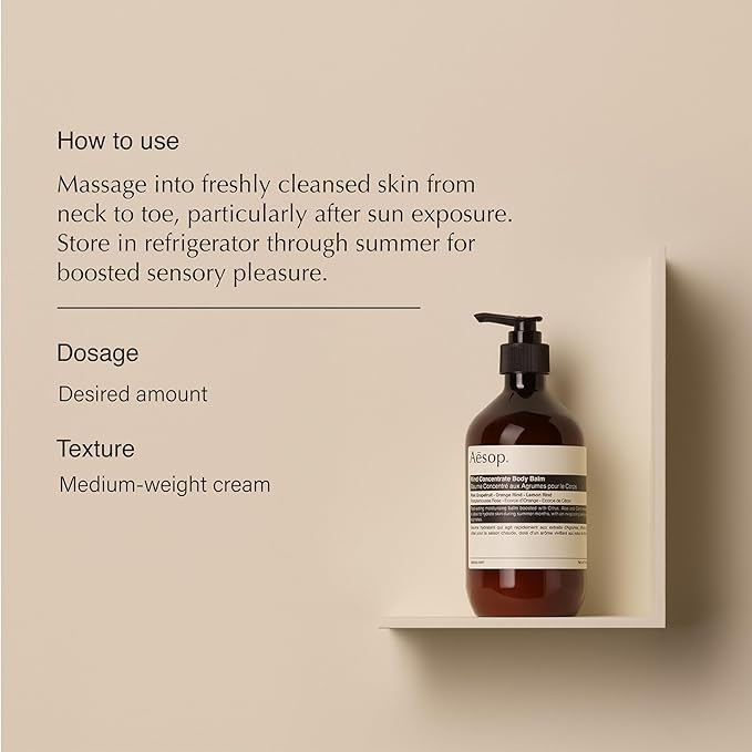 Aesop Rind Concentrate Body Balm | Soften & Smooth Skin | Uplifting Citrus Aroma, Nourishing Nut Oil Extracts | 16.9 oz / 500mL