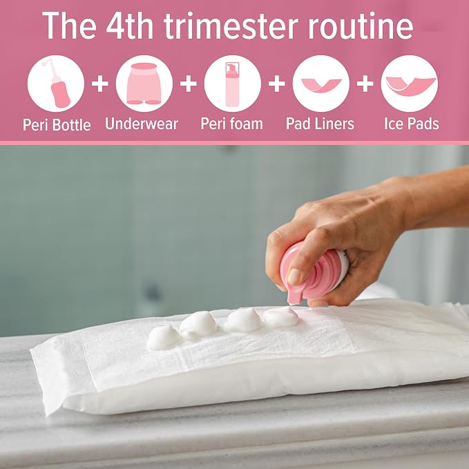 Dr. Talbot's Mom Postpartum Ice Pads for Pain Relief - 8-Pack - 2-in-1 Absorbent Postpartum Pads for Women After Birth