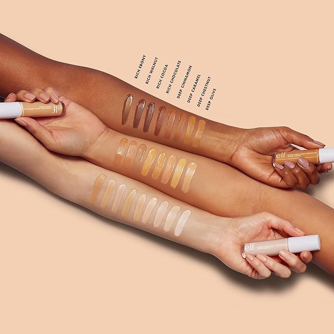 e.l.f. Hydrating Camo Concealer, Covers Blemishes & Under-Eye Circles, Full-Coverage & Delivers A Satin Finish, Vegan & Cruelty-Free, Rich Chocolate