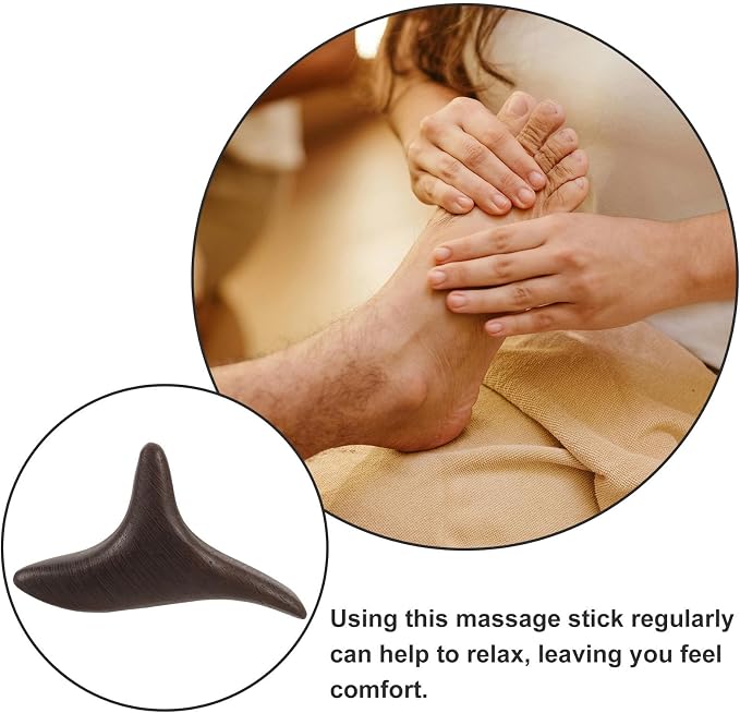 Ipetboom Portable Wood Foot Massage Stick Compact Wenge Material for Traveling and Daily Use Foot Arch Massager Tool for Effective Reflexology and Relief