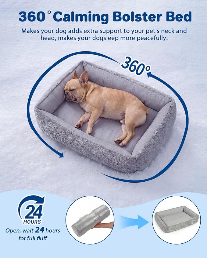 Cooling Dog Bed for Small Medium Dogs - Reversible Design (Ice‑Silk Cooling Layer | Sherpa Fleece Layer), Washable Cooling Mat for Dogs, Cats, Crates 24" × 15"