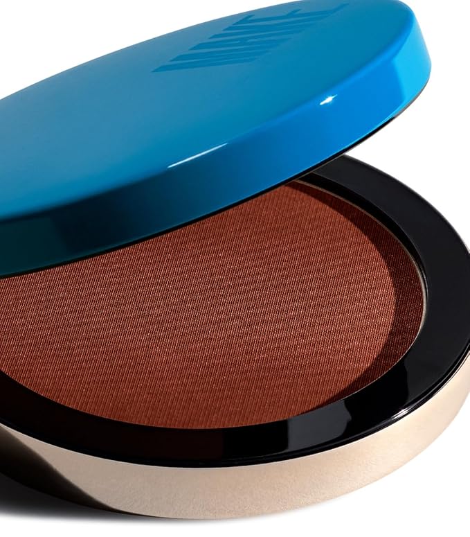 MAKE Beauty Skin Mimetic Microsuede Bronzer Powder - Matte Bronzing Powder Contour, Buildable Formula, Non Comedogenic, Long Lasting Color. Shade - Equinox for Medium to Deep Skin