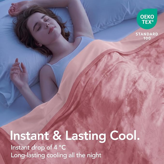Cooling Blanket 50''x70'' for Hot Sleepers, Arc-Chill Q-Max>0.35 Double Sided Cold Blankets for Night Sweats, Cool Soft Lightweight Summer Blanket for Sofa Bed Couch, Gifts for Women Throw