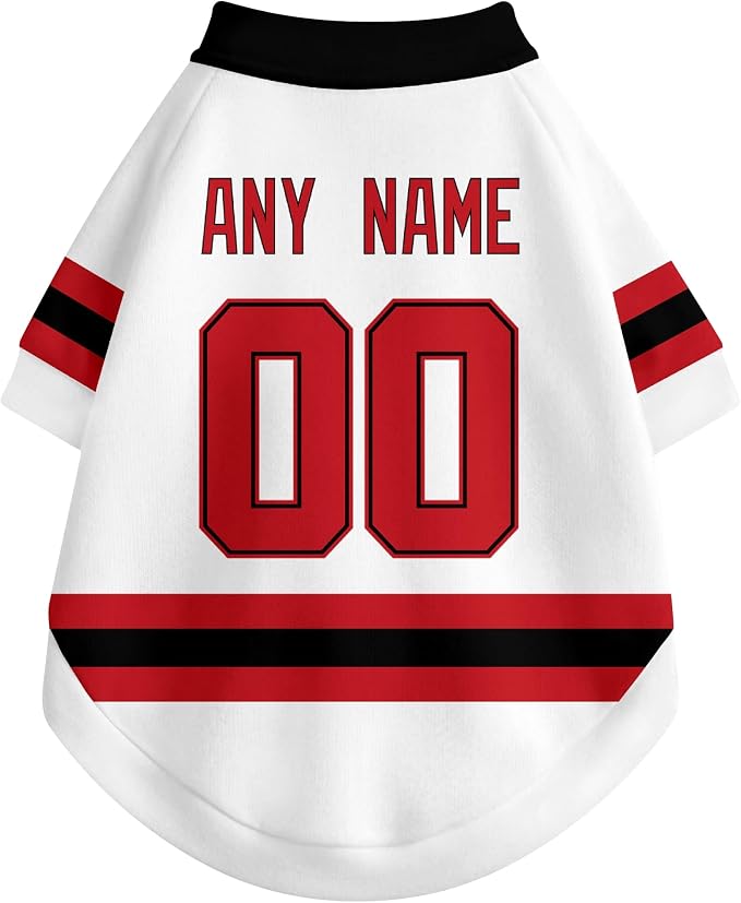 New Jersey Dog Clothes Personalized Pet T Shirt for Dogs Gift | Custom Name Number Jersey Style Pet Shirt for Dog