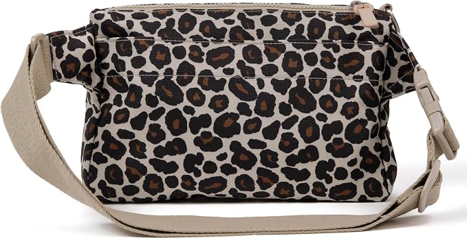 Cleverpup Walk & Train 2-in-1 Dog Walking Bag - Hands-Free, Leopard
