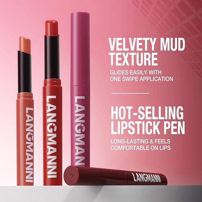 Jolilab 6Pcs Velvet Matte Lipstick Nude Matte Soft Dark Color Stick High Pigmented Long-Lasting Waterproof Lip Stick Lip Balm Beauty Cosmetics Gift for Girls and Women(01#-06#)
