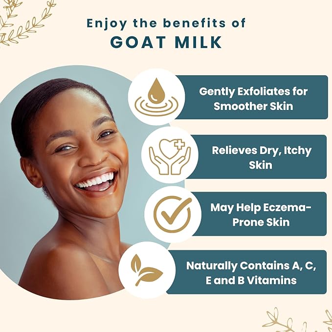 Nourishing Goat Milk Lotion, Cherry Almond - Home & Away Set, Natural Hand & Body Cherry Almond Lotion for Dry Skin - Goat Milk Hand Cream for Women & Men - 8oz & 2oz Travel Size Tube