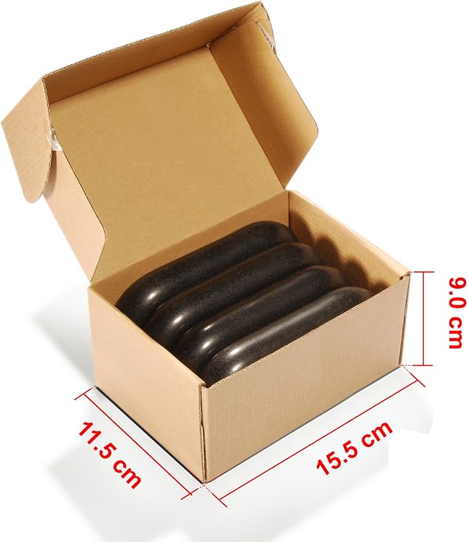 Master Massage 4 Pieces XXL Oversized Super Extra Large Oval Shape Basalt Massage Hot Stone Massage Stone Warm Stone Set-6” x 3.4“x 1.1”-Spa-Beauty-Salon-Massage