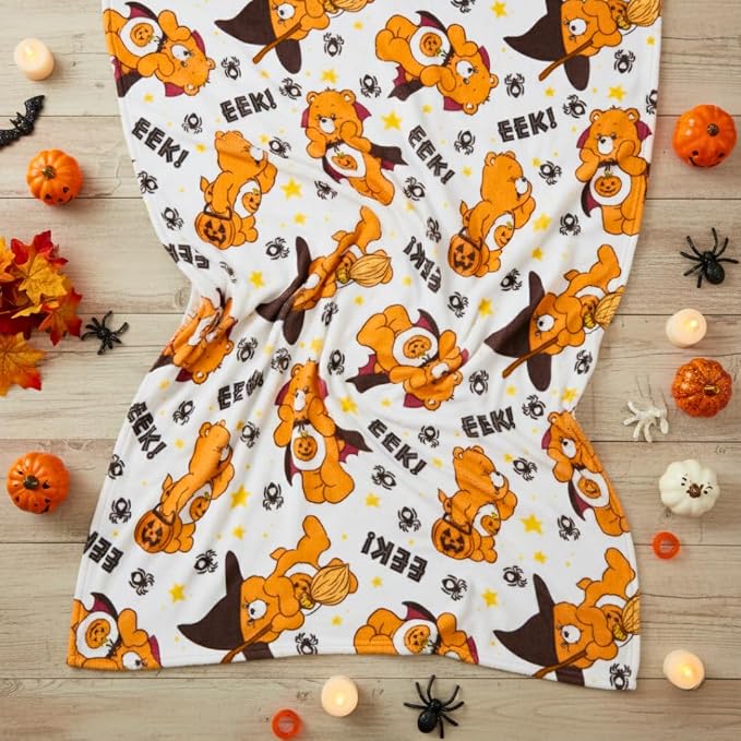Care Bears Trick-or-Sweet Bear Bedding Super Soft Cozy Plush Throw, 46 in x 60 in, (Officially Licensed Product) by Franco Collectibles
