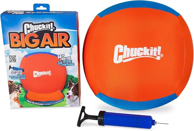 Chuckit! Big Air Fetch Ball Dog Toy, Herding Instincts, 14-in