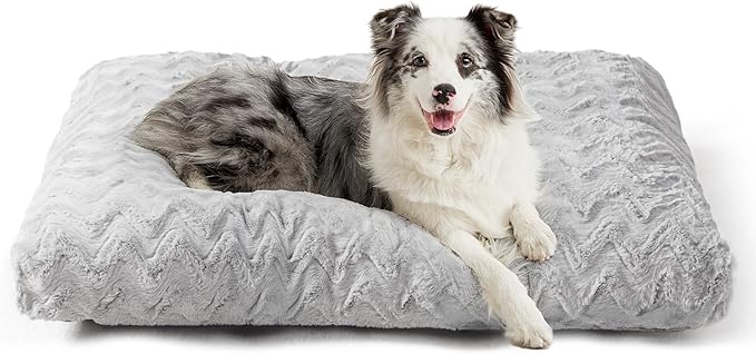 EHEYCIGA Washable Large Dog Bed for Crate, 36x27 Inch Pet Bed, Grey | Soft Dog Crate Bed, Plush and Comfy Kennel Pad, Deluxe Sleeping Mattress for Dogs Up to 55 lbs