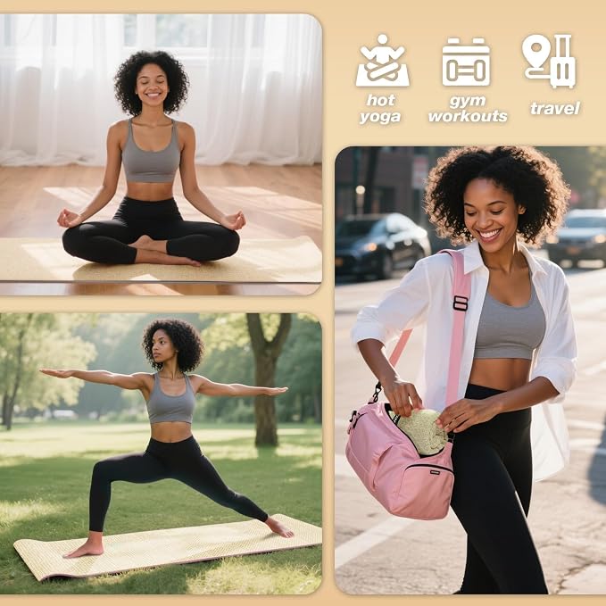 Hot Yoga Towel,Microfiber Yoga Mat Towels Non Slip for Hot Yoga Absorbent Microfiber Sweat Anti-Slip Cover,Bikram,Pilates,Exercise,Fitness 28 inch X 72 inch Beige 2 Pack