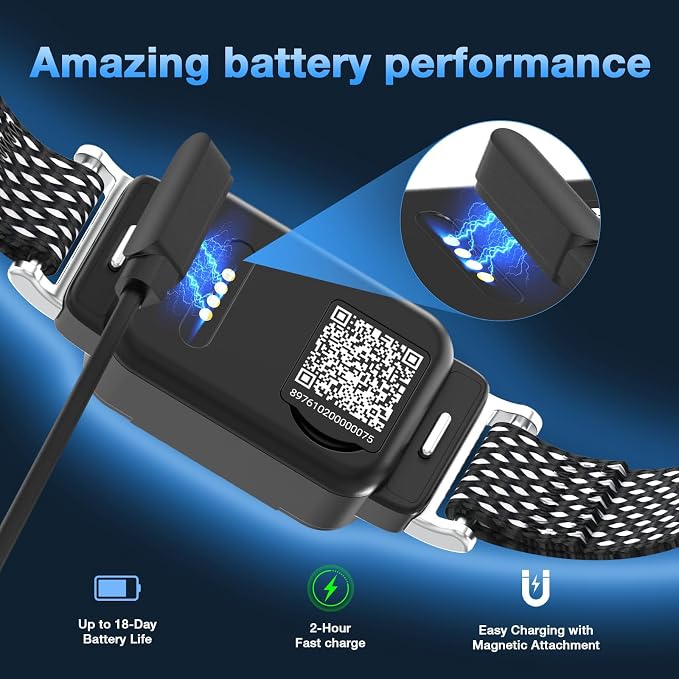 AOZOOM Electric Dog Fence,GPS Wireless Virtual Fence Dog Collar,Black | Smart GPS Dog Collar,GPS Pet Tracker with App-Supported,Adjustable IPX7 Water-Resistant Electric Fence Collar for Outdoor