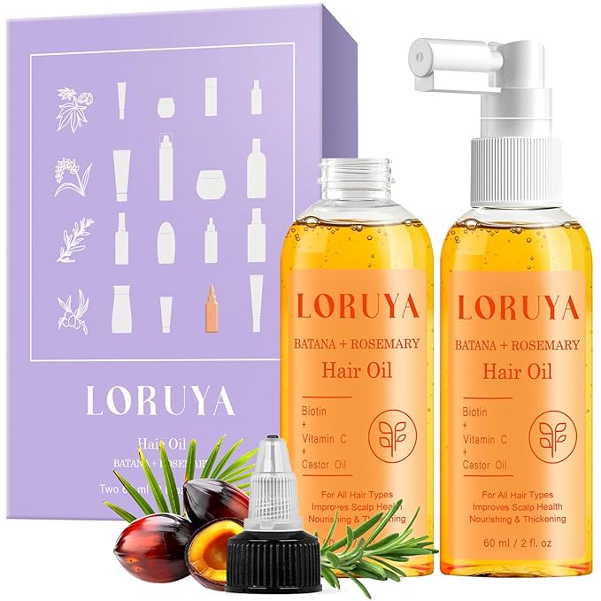 Hair Growth Oil Spray for Women: Natural Hair Growth Serum Women with Rosemary, Batana Oil & Biotin, Promotes Thicker, Fuller & Healthier Looks