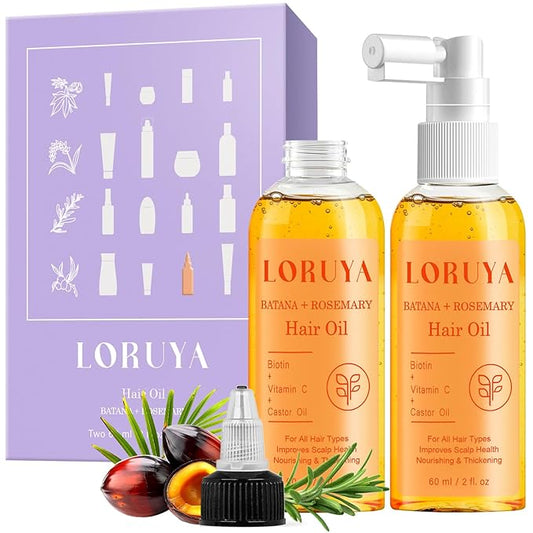 Hair Growth Oil Spray for Women: Natural Hair Growth Serum Women with Rosemary, Batana Oil & Biotin, Promotes Thicker, Fuller & Healthier Looks