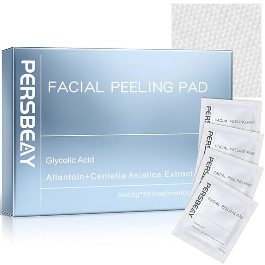 Glycolic Acid Pads, Exfoliating Toner Pads for Facial Radiance, Dual Action Gentle Face Pad for Deep Cleaning Effect |Peels & Daily Skin Renewal |Salicylic Acid & Vitamins B3 | 30 Treatments
