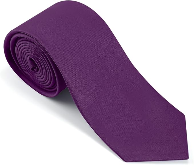 Black Tie Set in Gift Box Mens Solid Color 3.15" (8CM) Black Necktie and Pocket Square Set