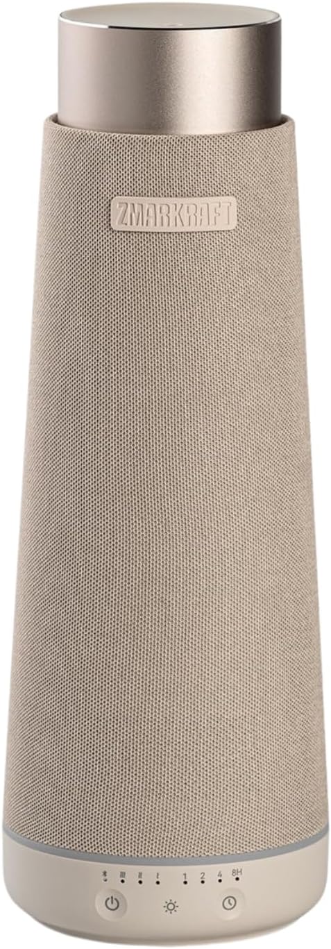 ZMARKRAFT® Waterless Essential Oil Diffuser with Intergrated Speaker | 3 Mist Levels, Wireless Audio, Ambient LED Lights, Aesthetic Exterior, For All Room Sizes
