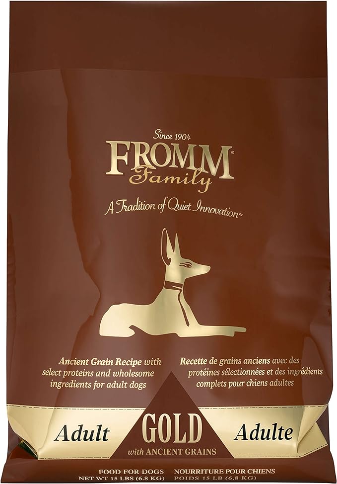 Fromm Adult Gold with Ancient Grains Dog Food - Premium Dry Dog Food - Chicken Recipe - 15 lb