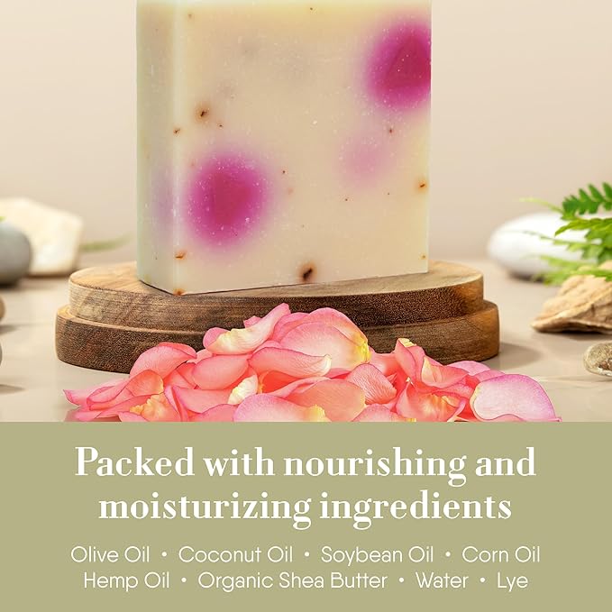 360Feel Hydrangea Soap - Made in the USA - Castile Handmade All Natural Cold Processed - Infused with Hydrangea Scent for Gentle Cleanse & Rich Moisturizing Lather (5 oz)