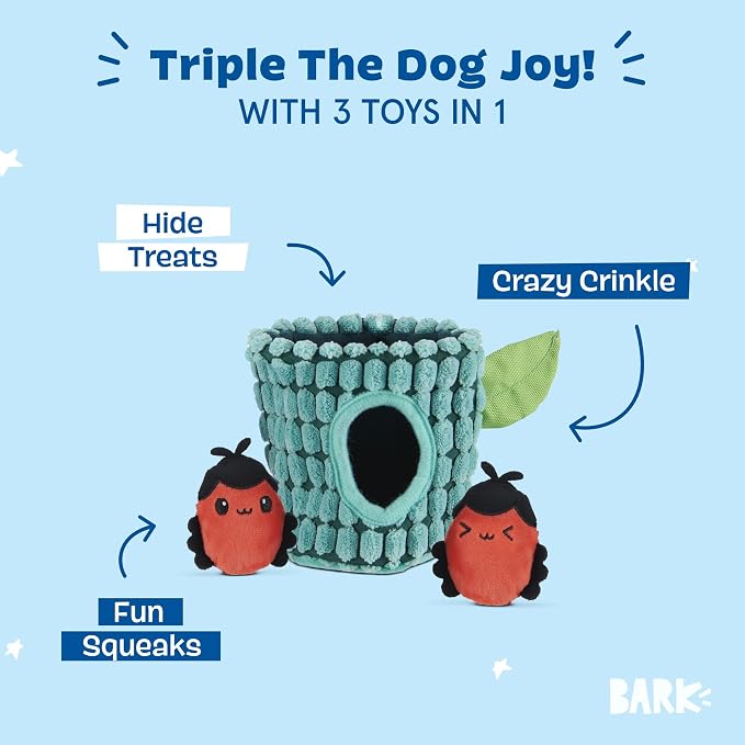 BarkBox Bao & BAB 3-in-1 Interactive Plush Dog Toy